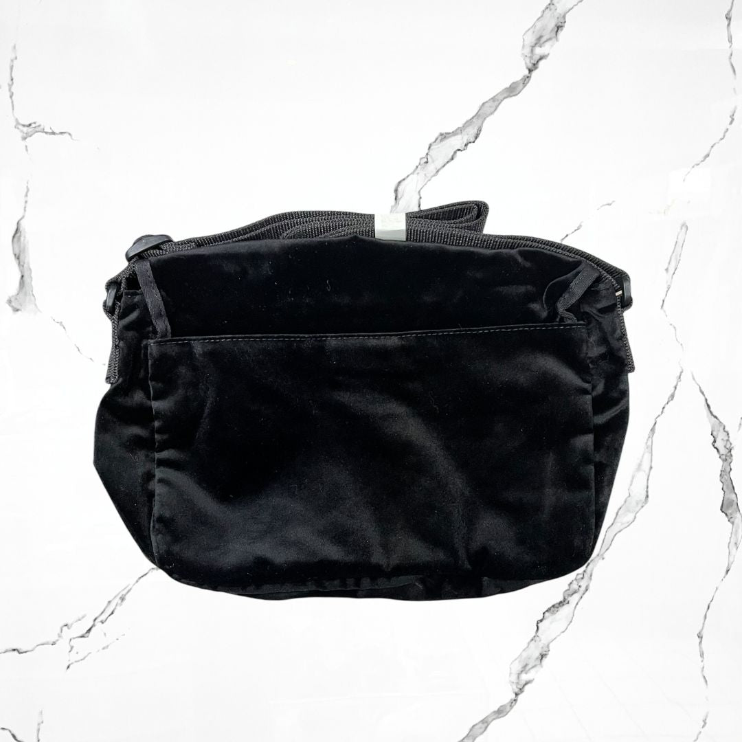Supreme Velvet Black Messenger Bag - Urban Utility