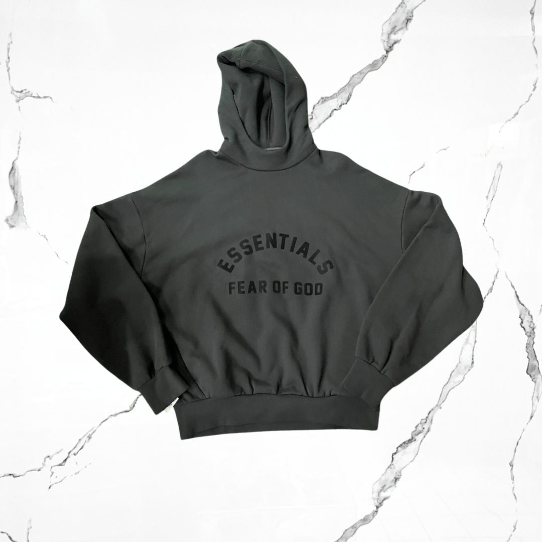 Essentials Jet Black Hoodie - Urban Utility