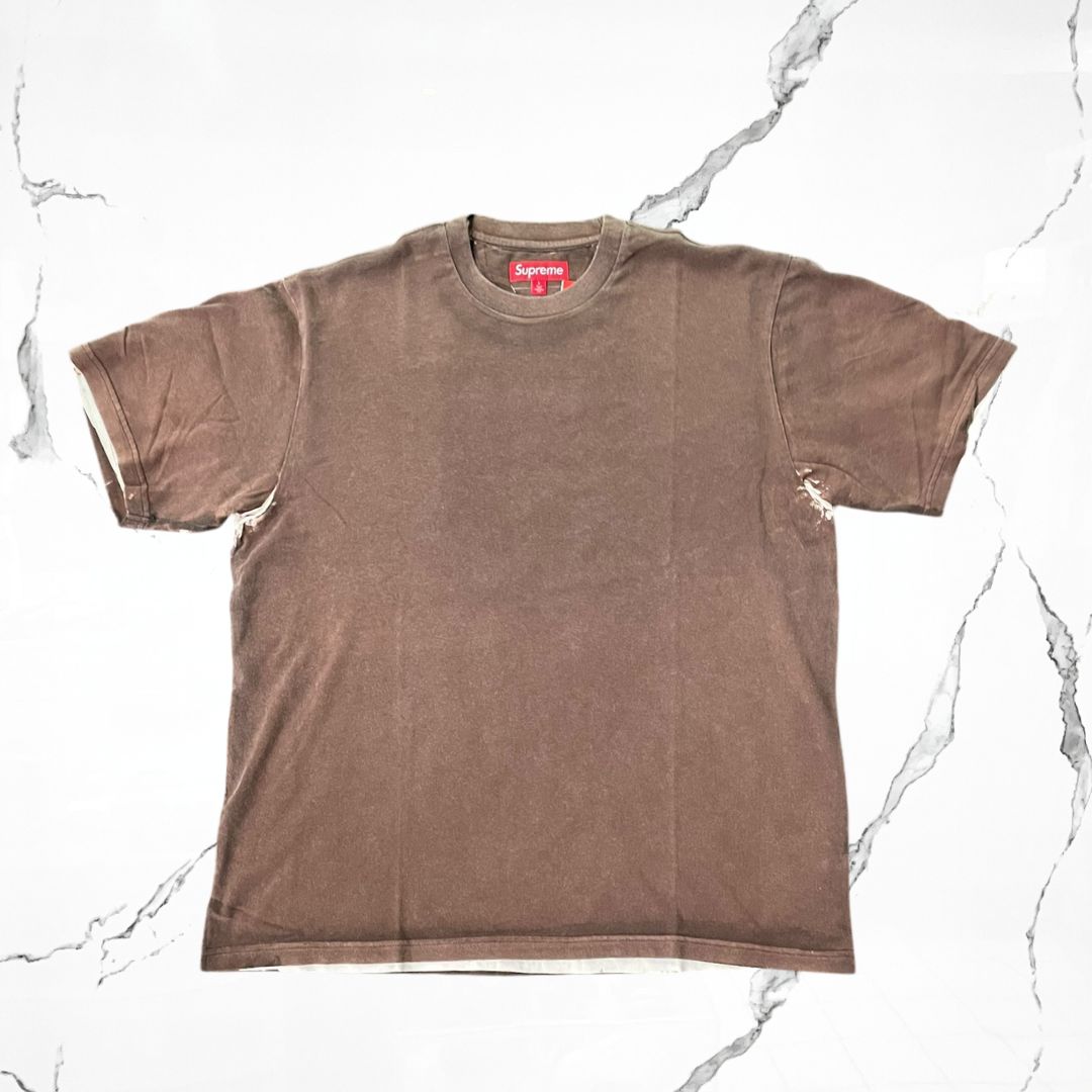 Supreme Discharge Brown Top T-shirt - Urban Utility