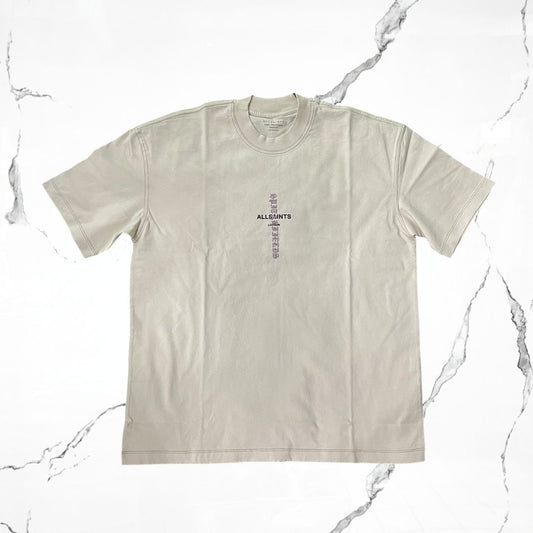 All Saints Knox SS Crew Phantom White T-shirt - Urban Utility