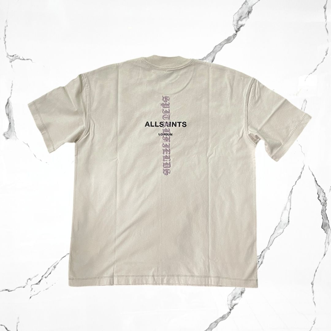 All Saints Knox SS Crew Phantom White T-shirt - Urban Utility