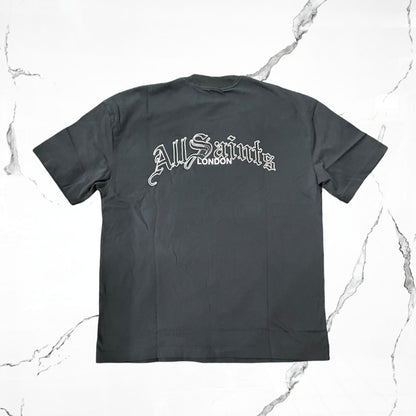 All Saints Descent SS Crew Washed Black T-shirt - Urban Utility