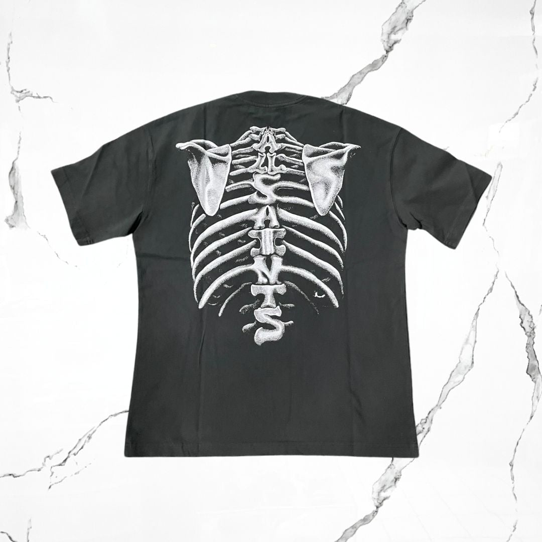 All Saints Anatomica SS Crew Washed Black T-shirt - Urban Utility