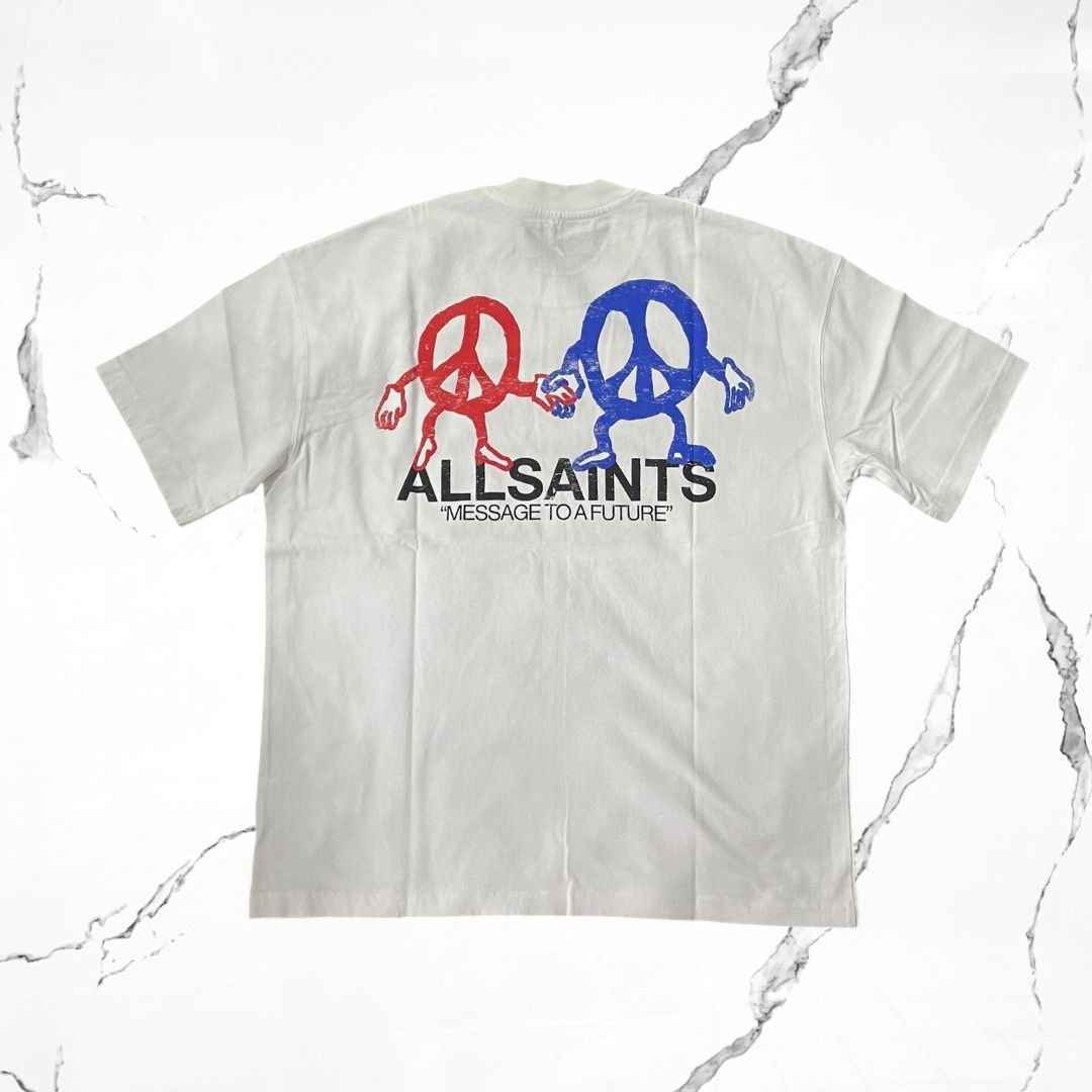 All Saints Bedfellow SS Crew Optic White T-shirt - Urban Utility