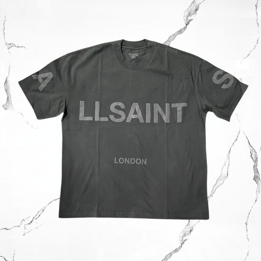All Saints Biggy SS Crew Jet Black T-shirt - Urban Utility