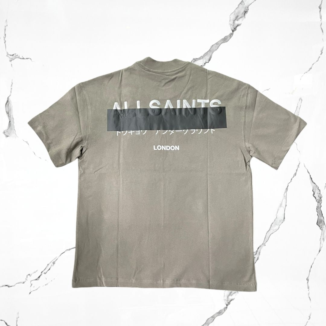 All Saints Redact SS Crew Forest Green T-shirt - Urban Utility