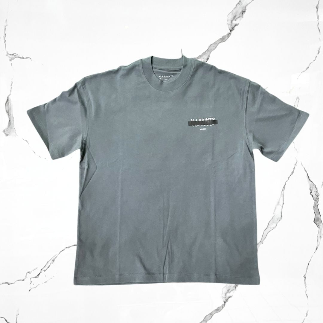 All Saints Redact SS Crew Sunil Blue T-shirt - Urban Utility