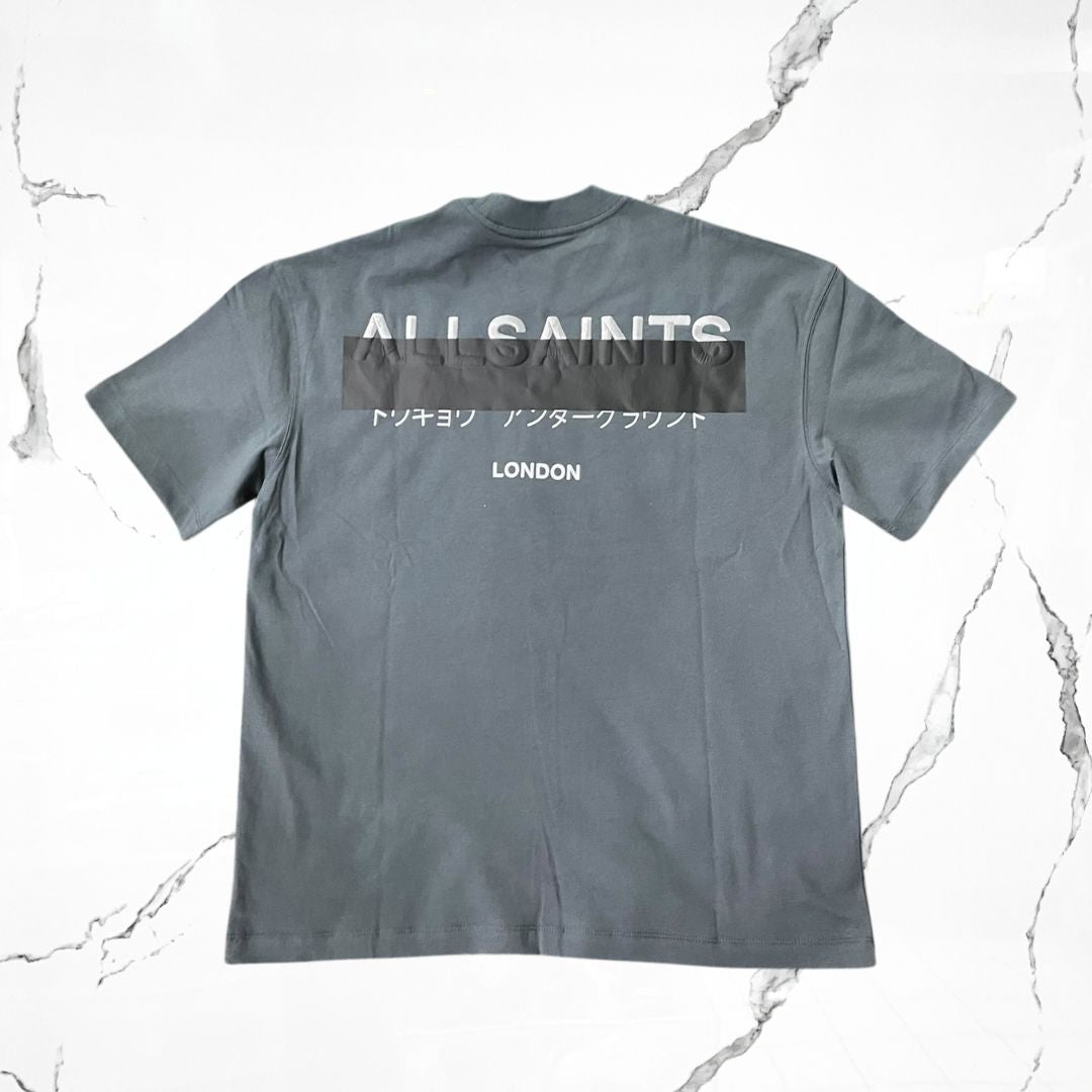 All Saints Redact SS Crew Sunil Blue T-shirt - Urban Utility