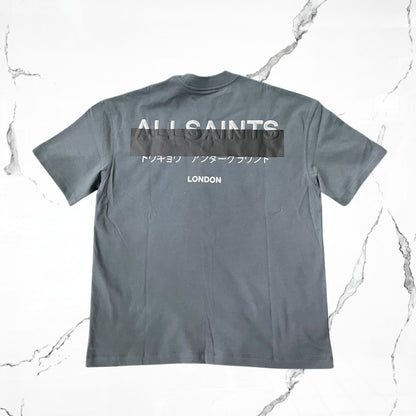 All Saints Redact SS Crew Sunil Blue T-shirt - Urban Utility