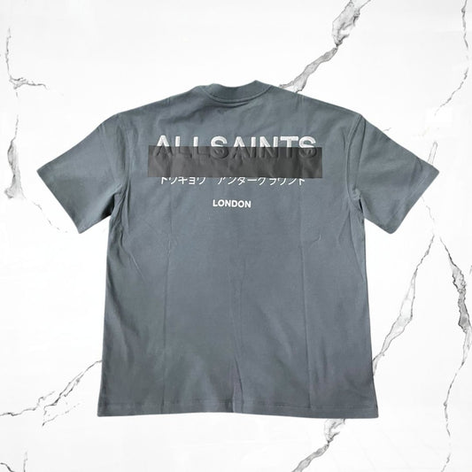 All Saints Redact SS Crew Sunil Blue T-shirt - Urban Utility