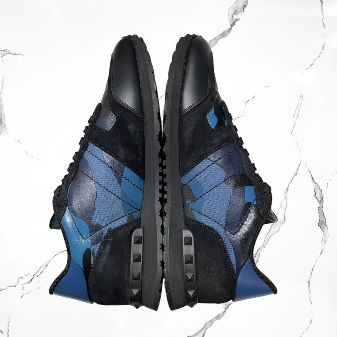 Valentino RockRunner Low Top Navy Blue Black (De Uso) - Urban Utility
