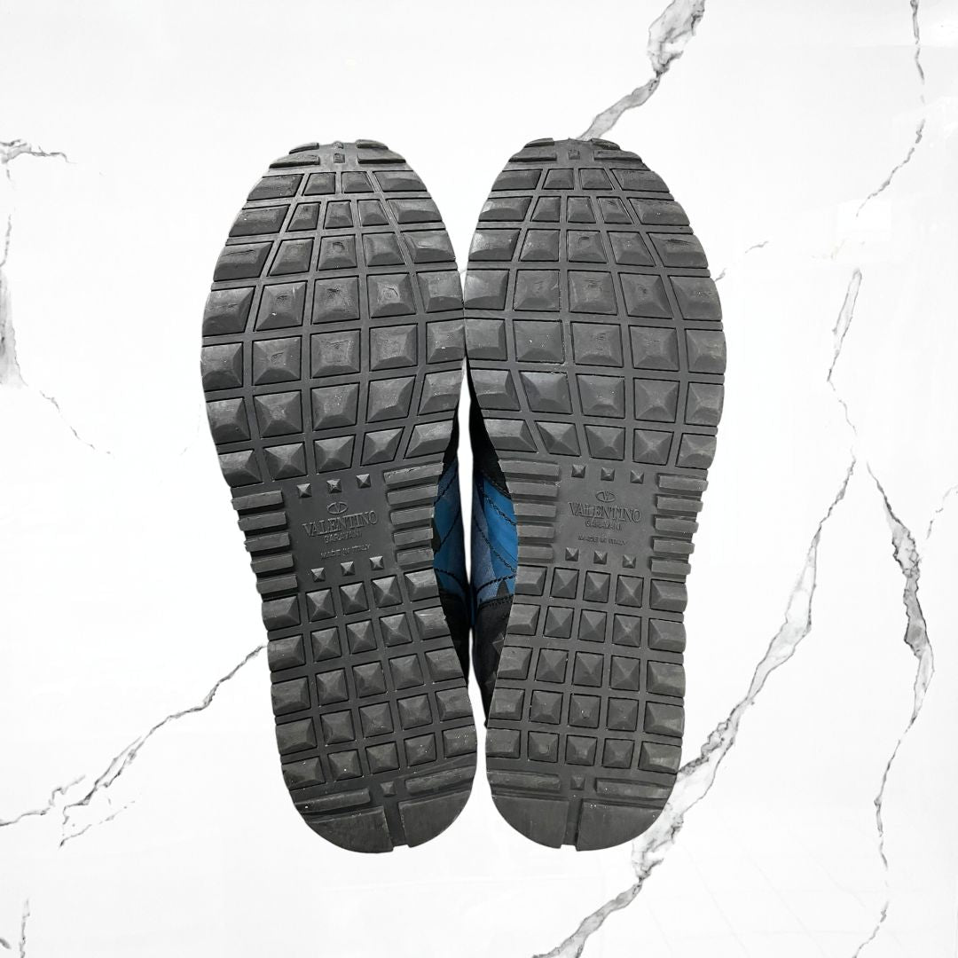 Valentino RockRunner Low Top Navy Blue Black (De Uso) - Urban Utility