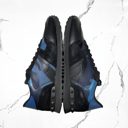 Valentino RockRunner Low Top Navy Blue Black (De Uso) - Urban Utility