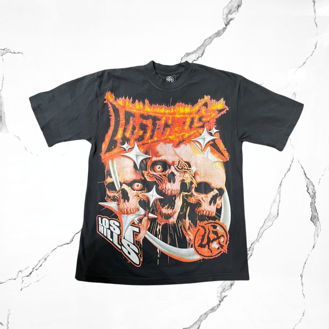 Lost Hills Orange Skulls T-shirt - Urban Utility