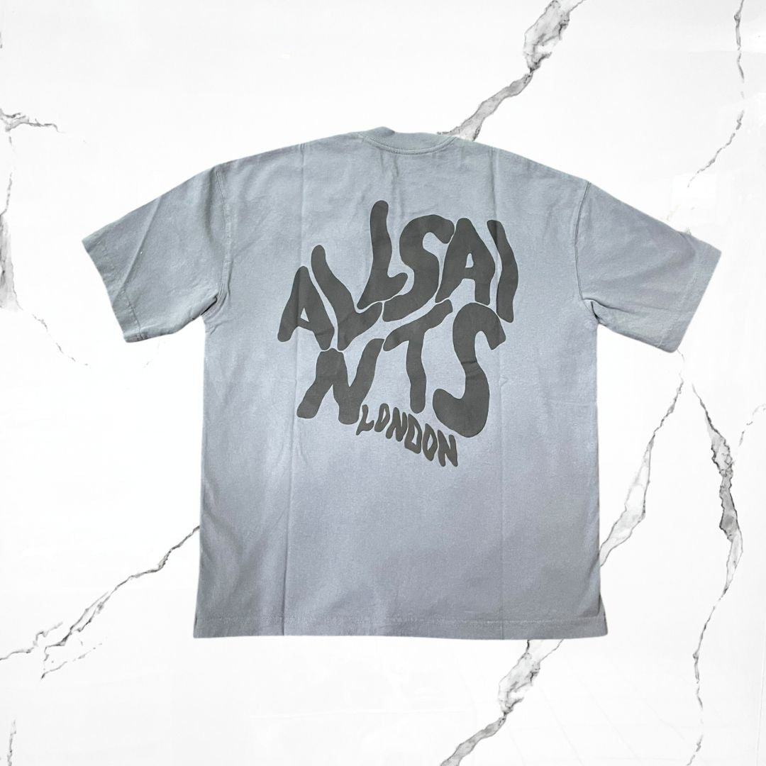 All Saints Orlando SS Crew Hazed Grey T-shirt - Urban Utility