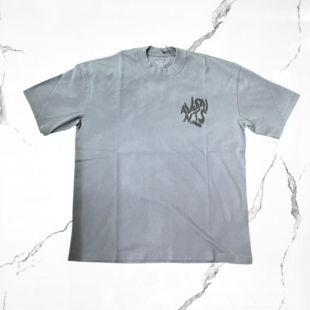 All Saints Orlando SS Crew Hazed Grey T-shirt - Urban Utility