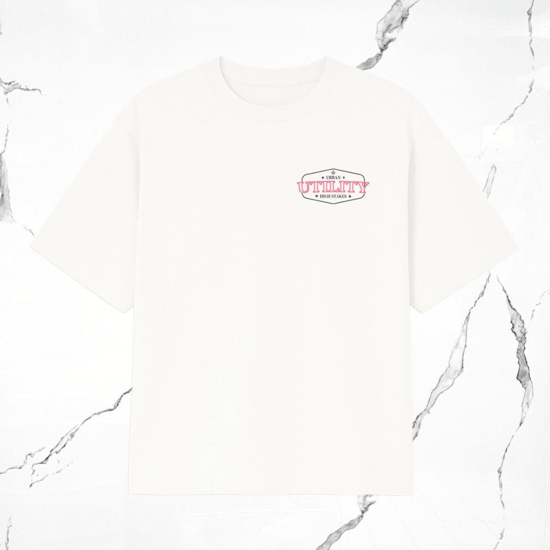 Urban Utility Carta Alta Blanco Rojo T-Shirt - Urban Utility