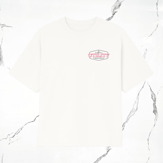 Urban Utility Carta Alta Blanco Rojo T-Shirt - Urban Utility