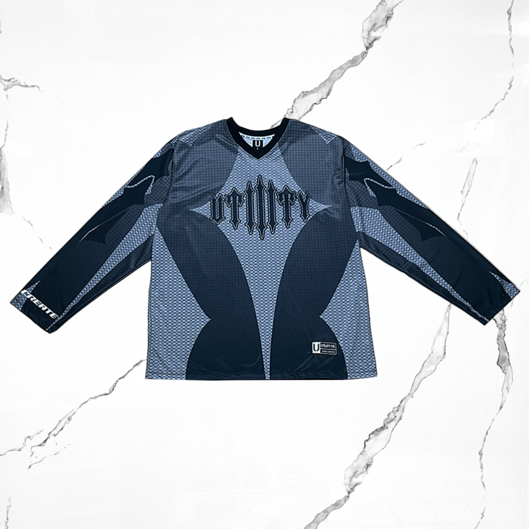 Urban Utility Off - Road Grey Black Longsleeve Jersey - Urban Utility