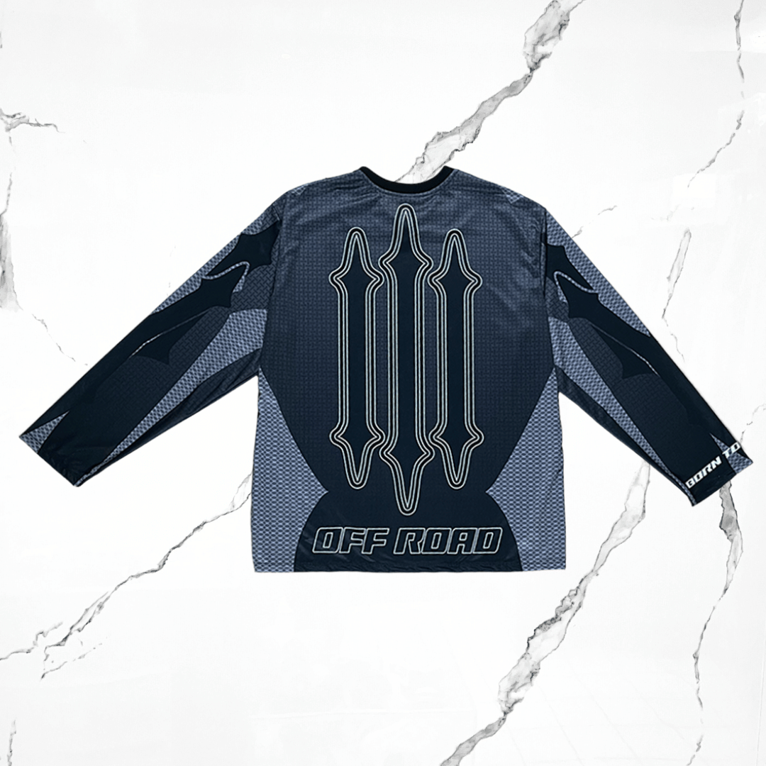 Urban Utility Off - Road Grey Black Longsleeve Jersey - Urban Utility