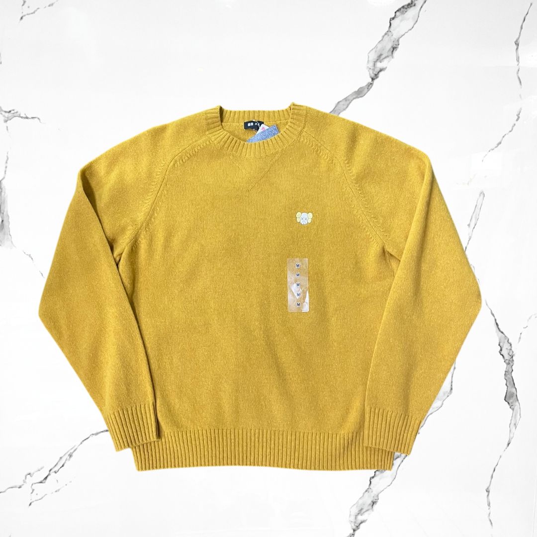 Uniqlo x KAWS Lambswool Crewneck Yellow Sweater - Urban Utility