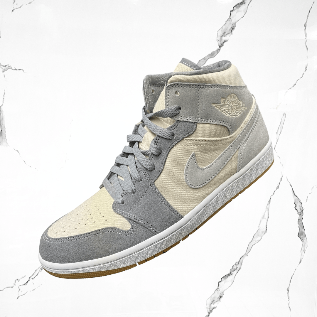 Jordan 1 Mid Coconut Milk Particle Grey (De Uso) - Urban Utility