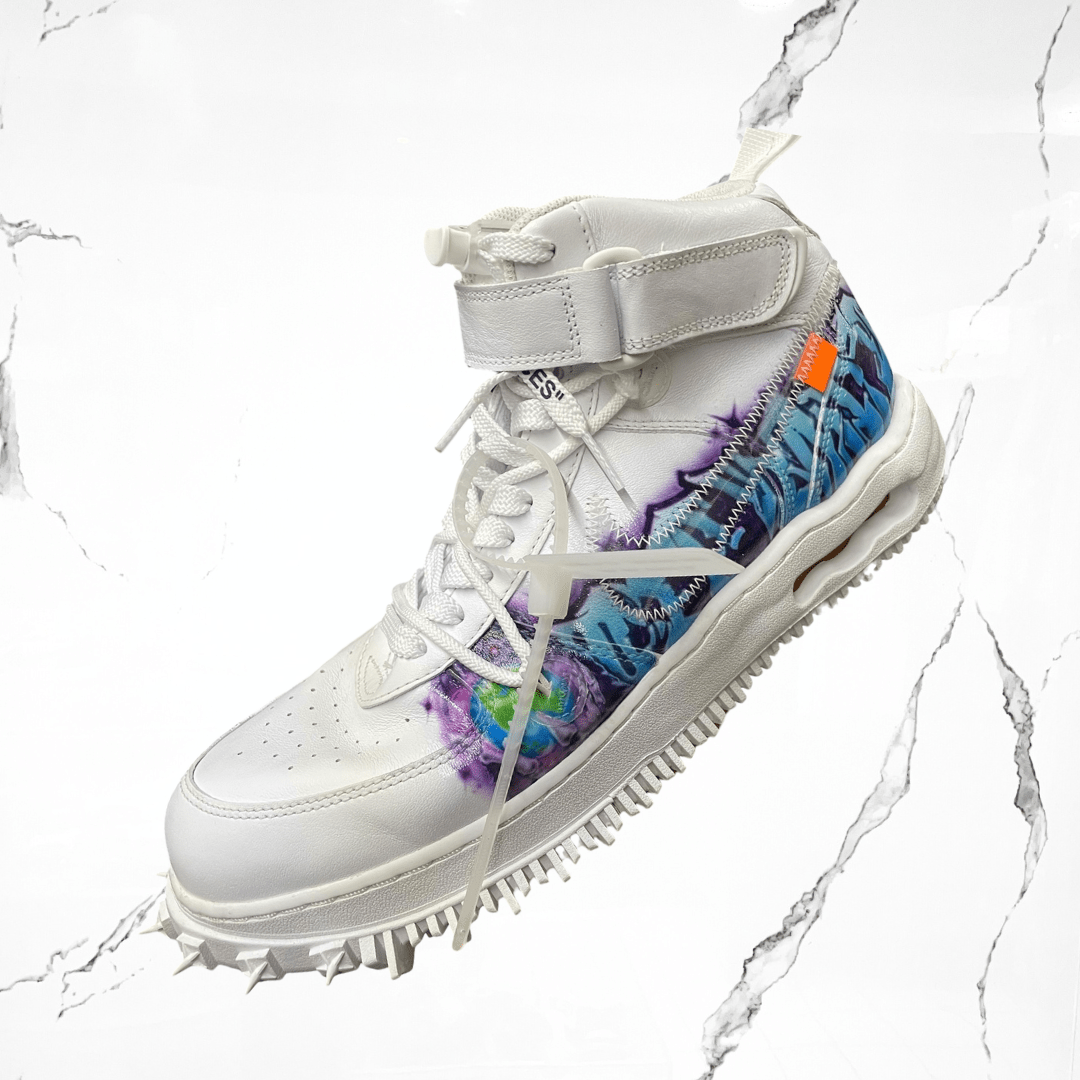 Air Force 1 Mid Off - White Graffiti White (De Uso) - Urban Utility