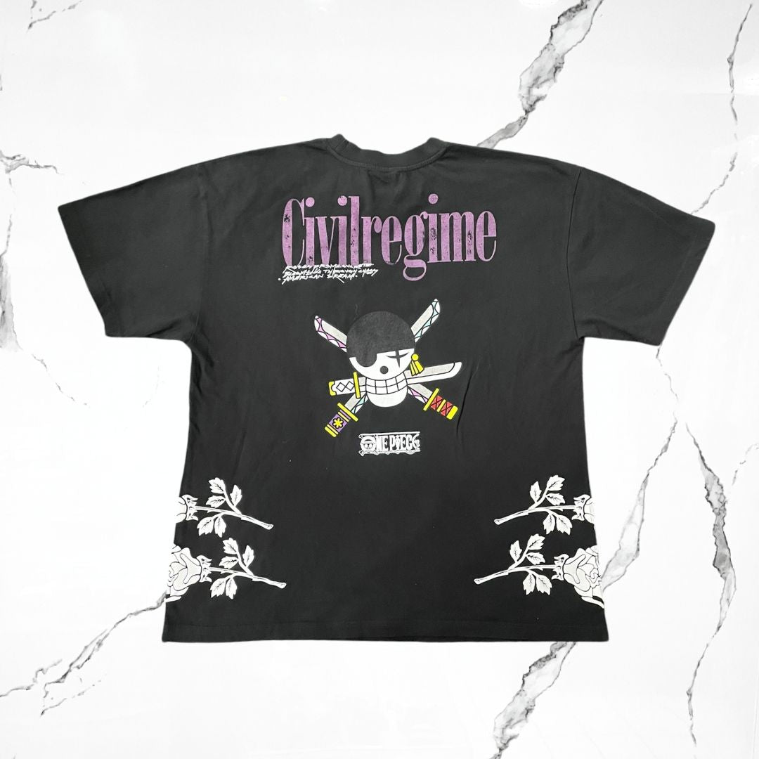 Civilregime x One Piece Zoro Black T-shirt - Urban Utility