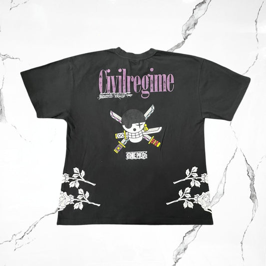 Civilregime x One Piece Zoro Black T-shirt - Urban Utility