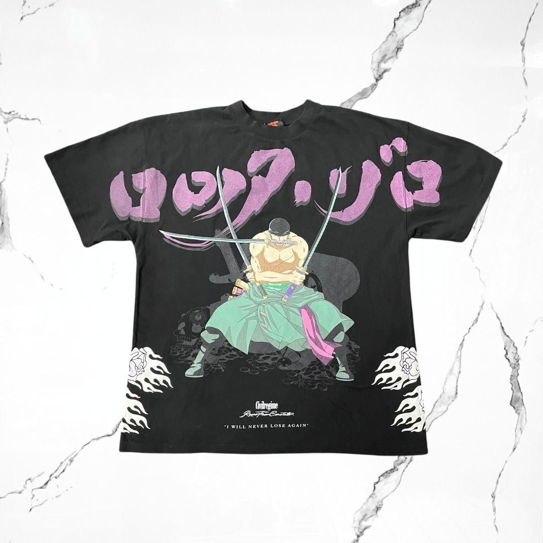 Civilregime x One Piece Zoro Black T-shirt - Urban Utility