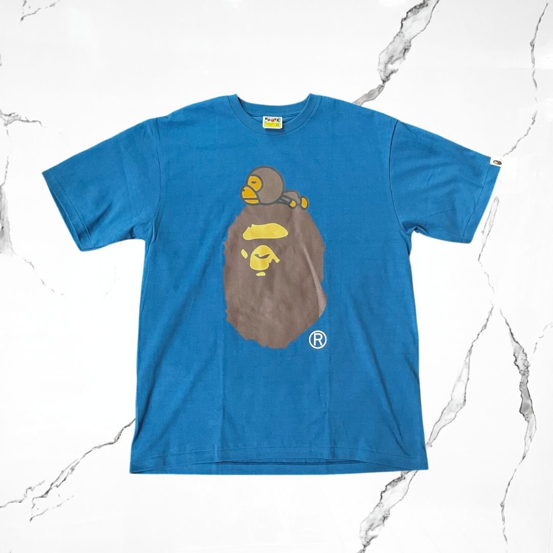 BAPE Milo On Ape Head Blue T-Shirt
