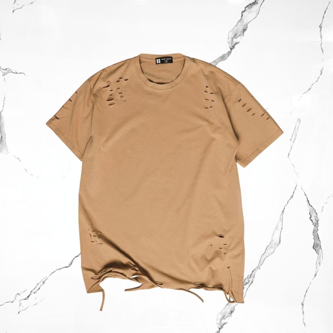 Highest G Kaki Ripped T-Shirt - Urban Utility