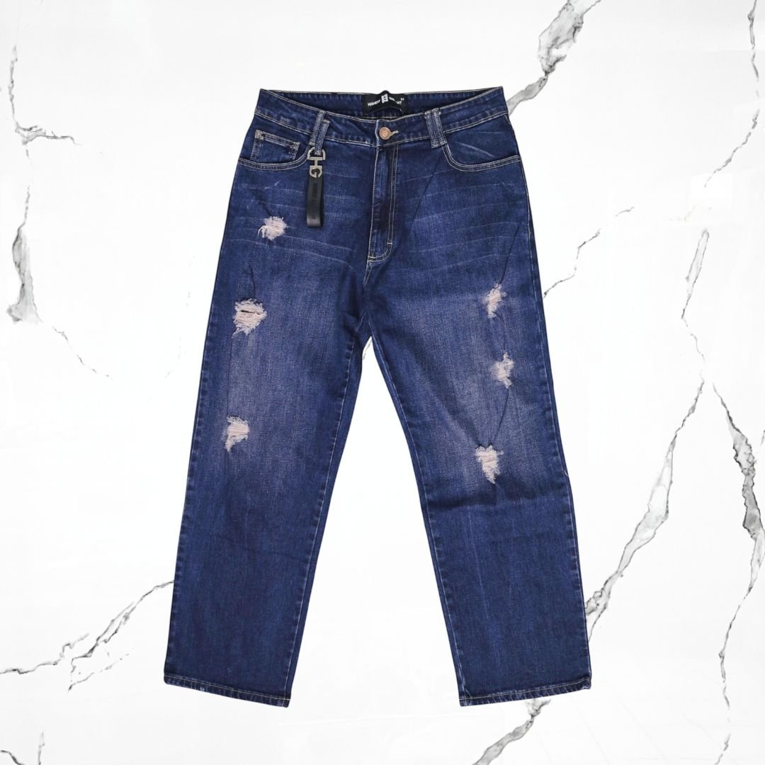 Highest G Straight Indigo Ripped Jeans - Urban Utility