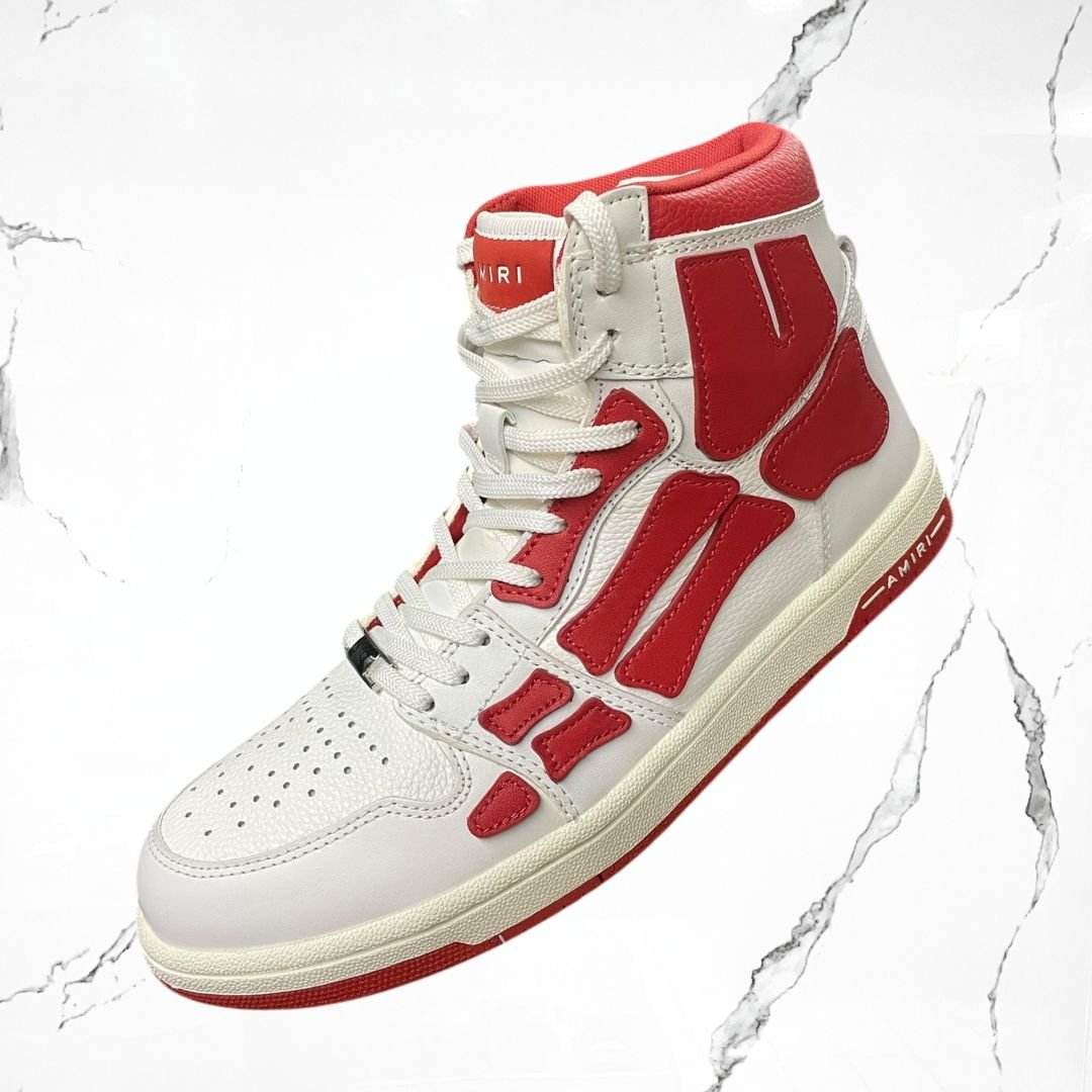 Amiri Skel Top High White Red - Urban Utility