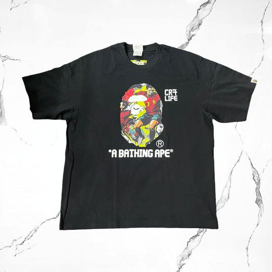 BAPE x CR7 Life Comic Graphic A Bathing Ape Black T-Shirt - Urban Utility