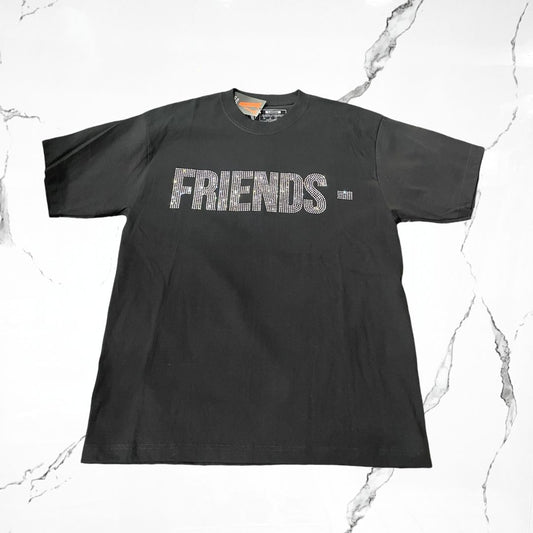 Vlone Black Swarovski Friends T-Shirt - Urban Utility