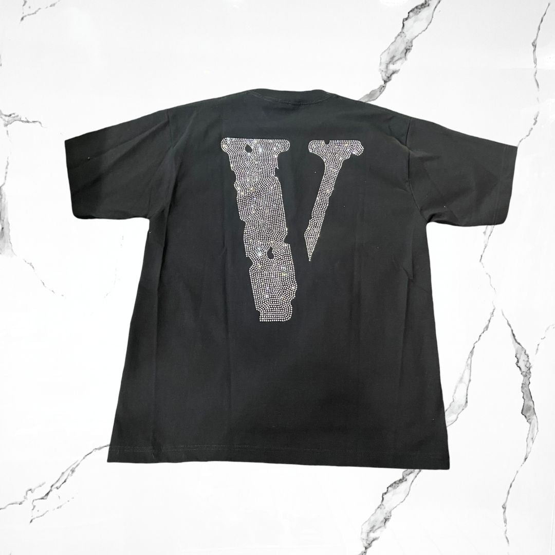 Vlone Black Swarovski Friends T-Shirt - Urban Utility
