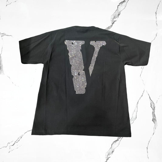 Vlone Black Swarovski Friends T-Shirt - Urban Utility