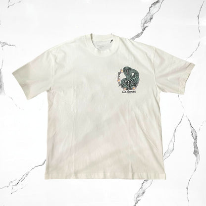 All Saints Snakebite SS Crew Optic White T-shirt - Urban Utility