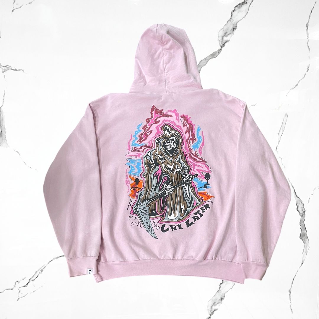 Warren Lotas Crying Reaper Pink Hoodie (De Uso) - Urban Utility