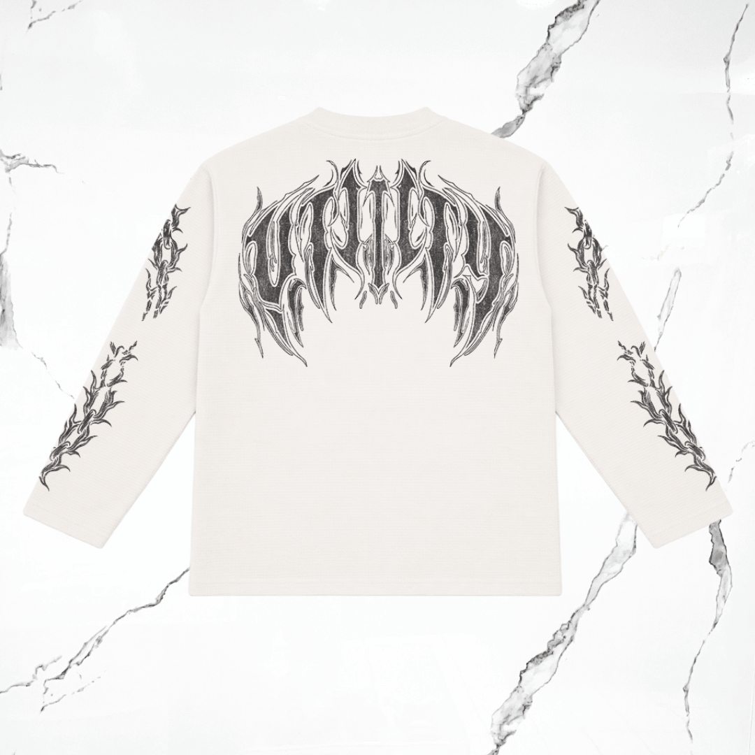 Urban Utility Waffle Chains Longsleeve White