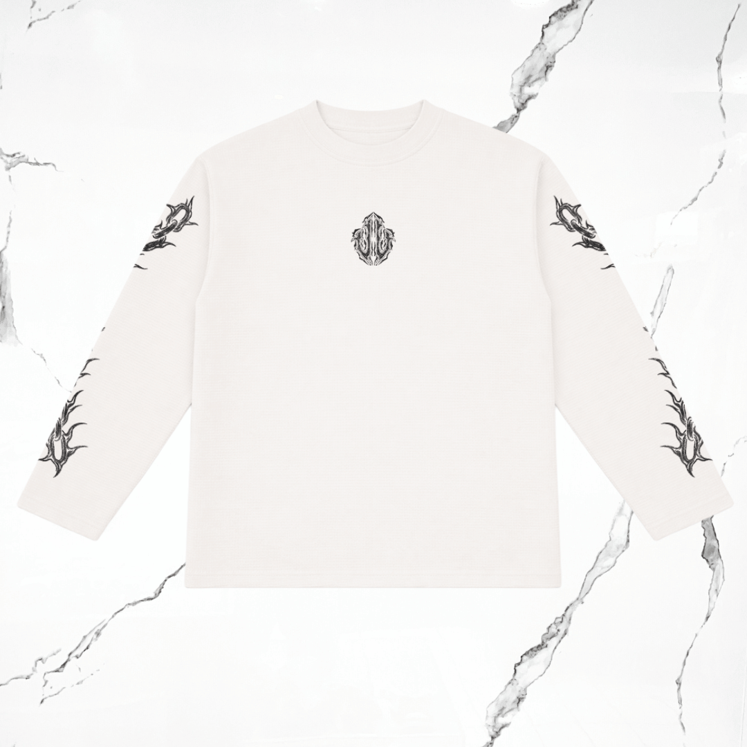 Urban Utility Waffle Chains Longsleeve White