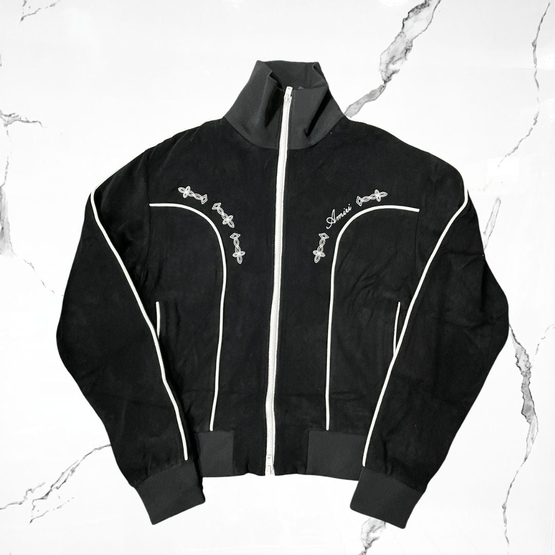 Amiri Johnny Velour Black  Track Jacket