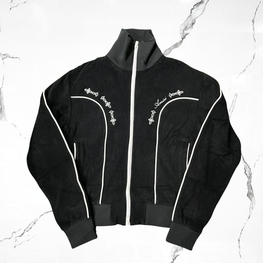 Amiri Johnny Velour Black Track Jacket - Urban Utility