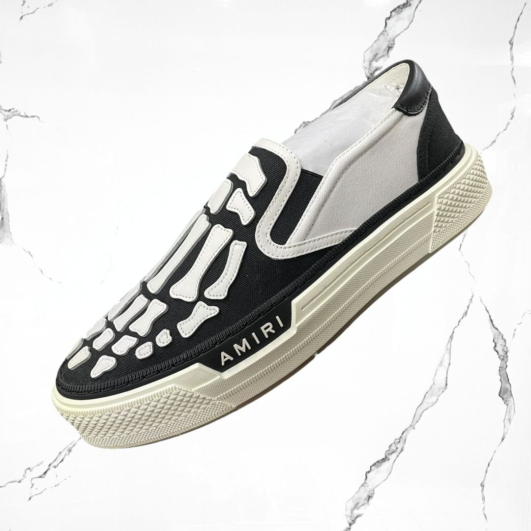 Amiri Skel Top Slip - On Black White - Urban Utility