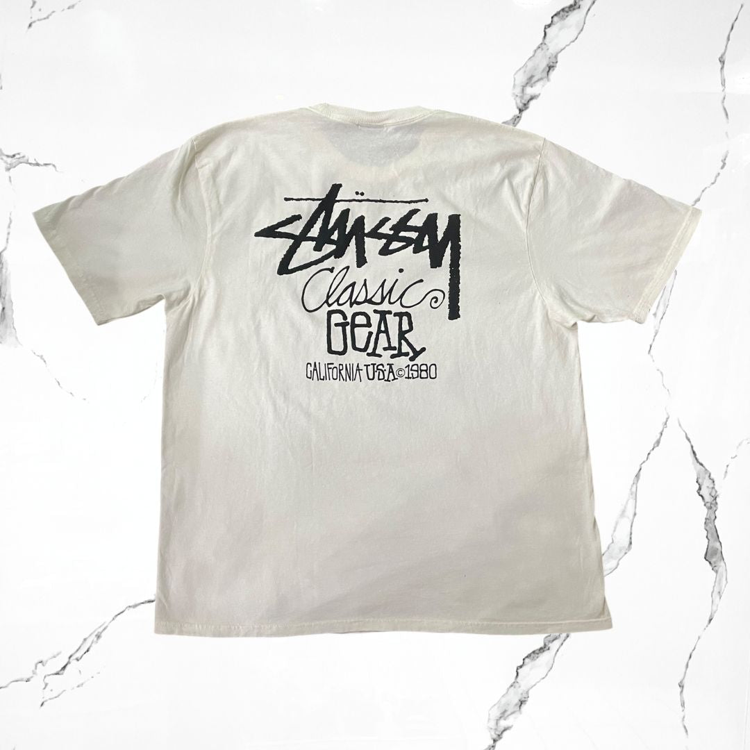 Stussy Classic Gear Pig Dyed Natural T-shirt - Urban Utility