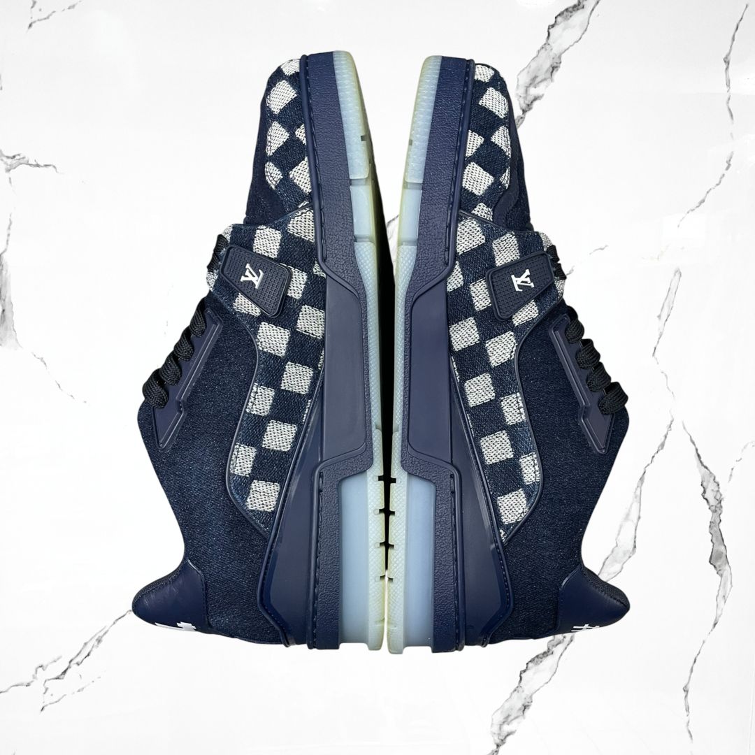 Louis Vuitton  Trainer Denim Damier Navy ( De Uso)