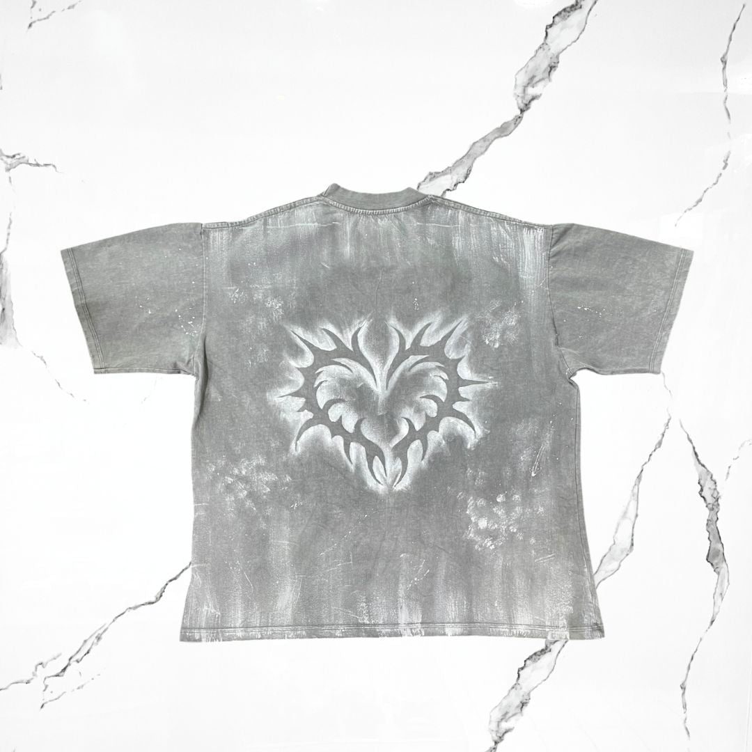 Perpetua Spike Love Light Grey Pigment T-shirt - Urban Utility