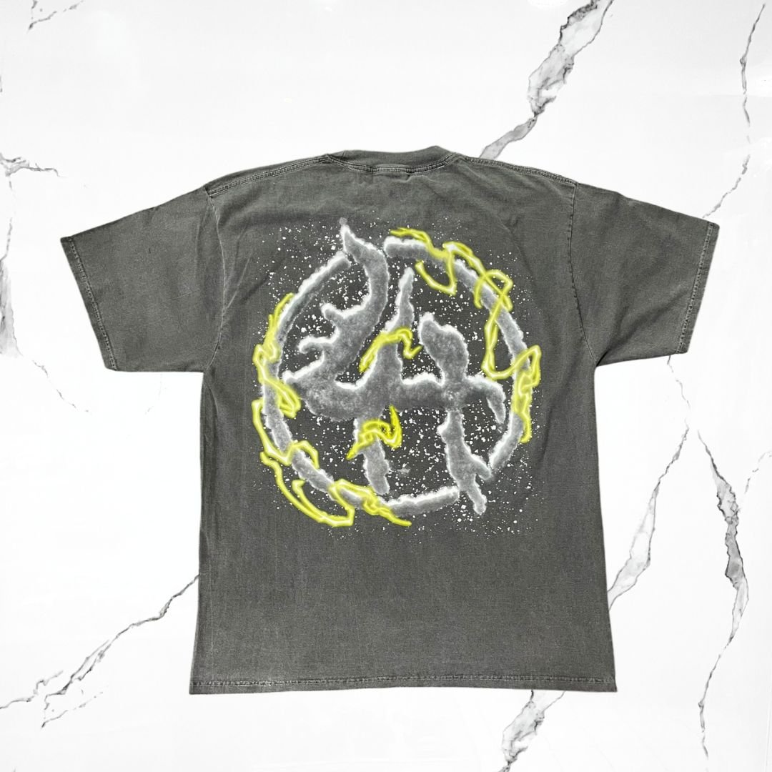 Lost Hills Skel Yellow Grey T-shirt - Urban Utility