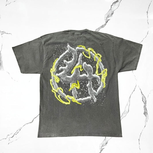 Lost Hills Skel Yellow Grey T-shirt - Urban Utility